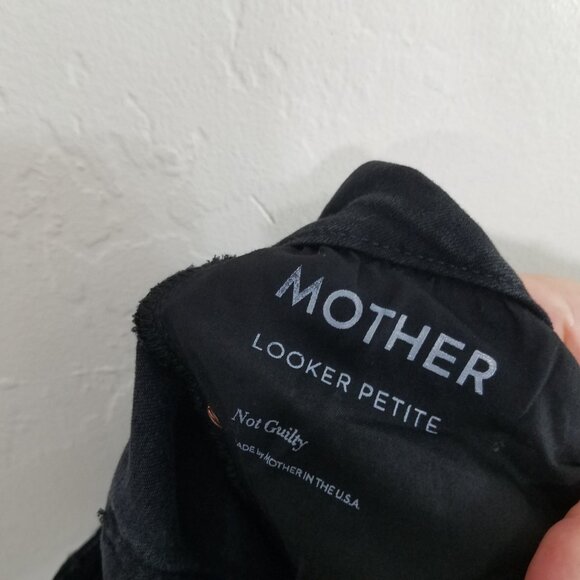 MOTHER Looker Petite Stretch Jeans Black Size 26 - Picture 7 of 10